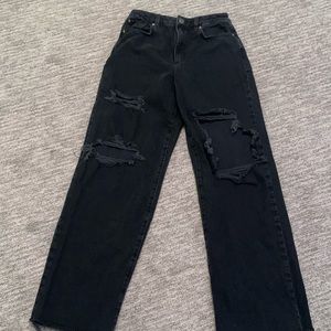 Garage black ripped denim jeans